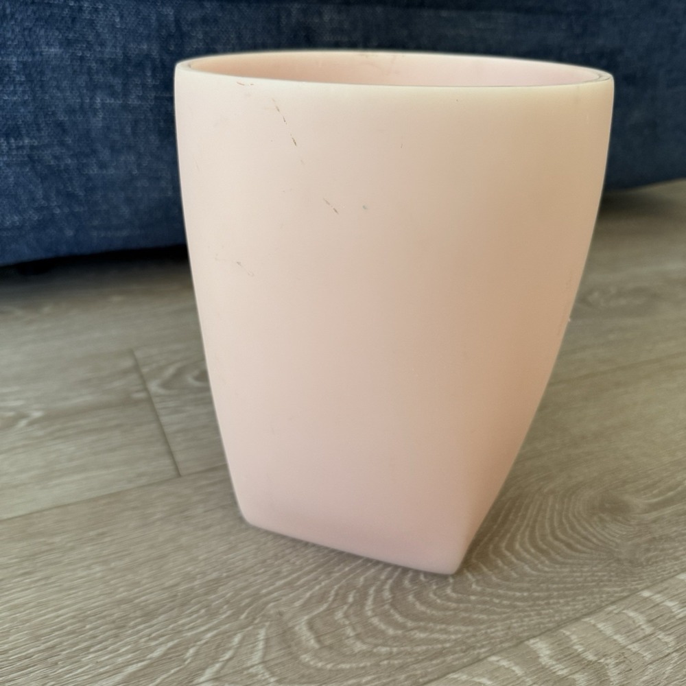 VTG RH Restoration Hardware HEAVY Mini Trash Can Planter Bucket Pink MCM - Picture 4 of 12